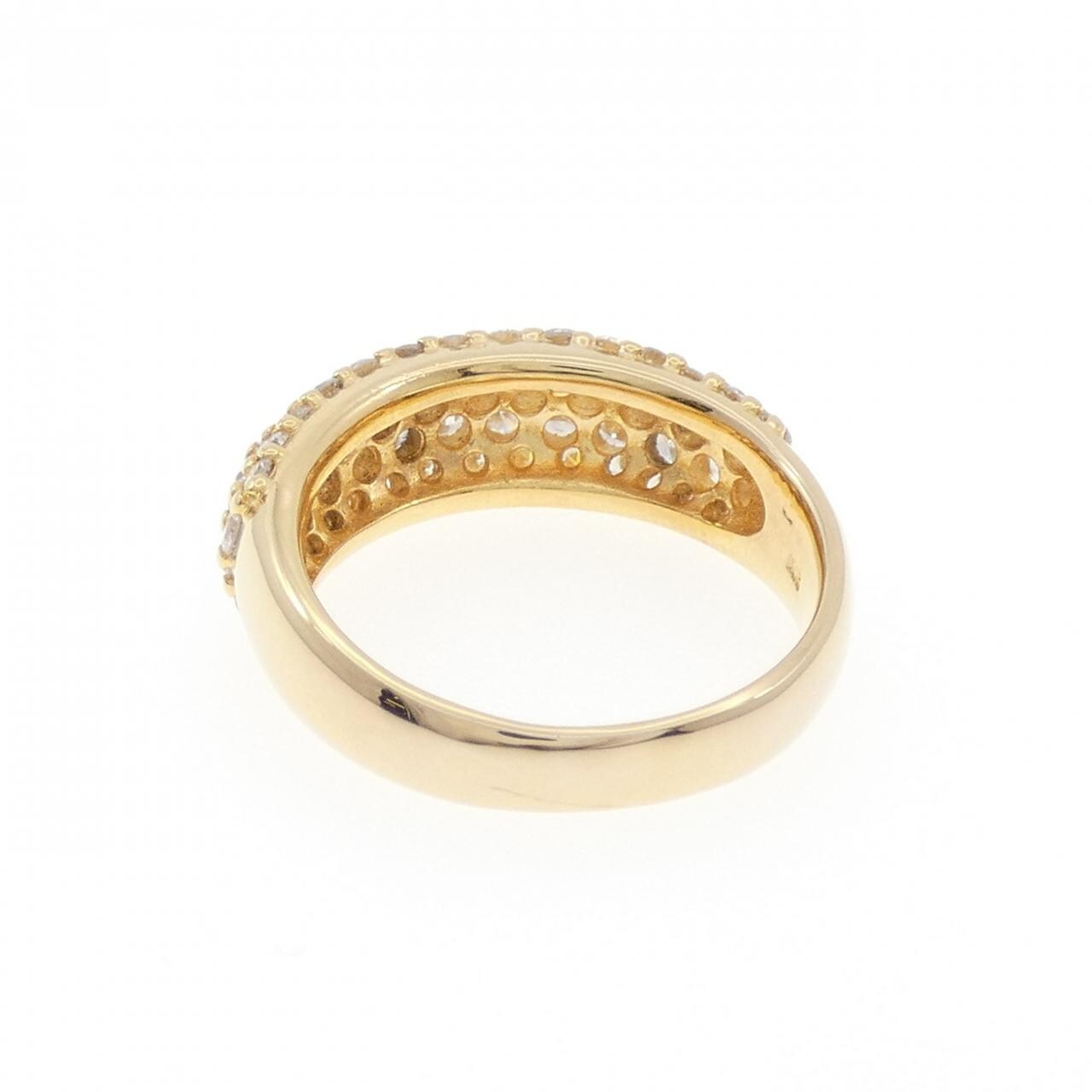 K18YG パヴェ ダイヤモンド リング 1.50CT