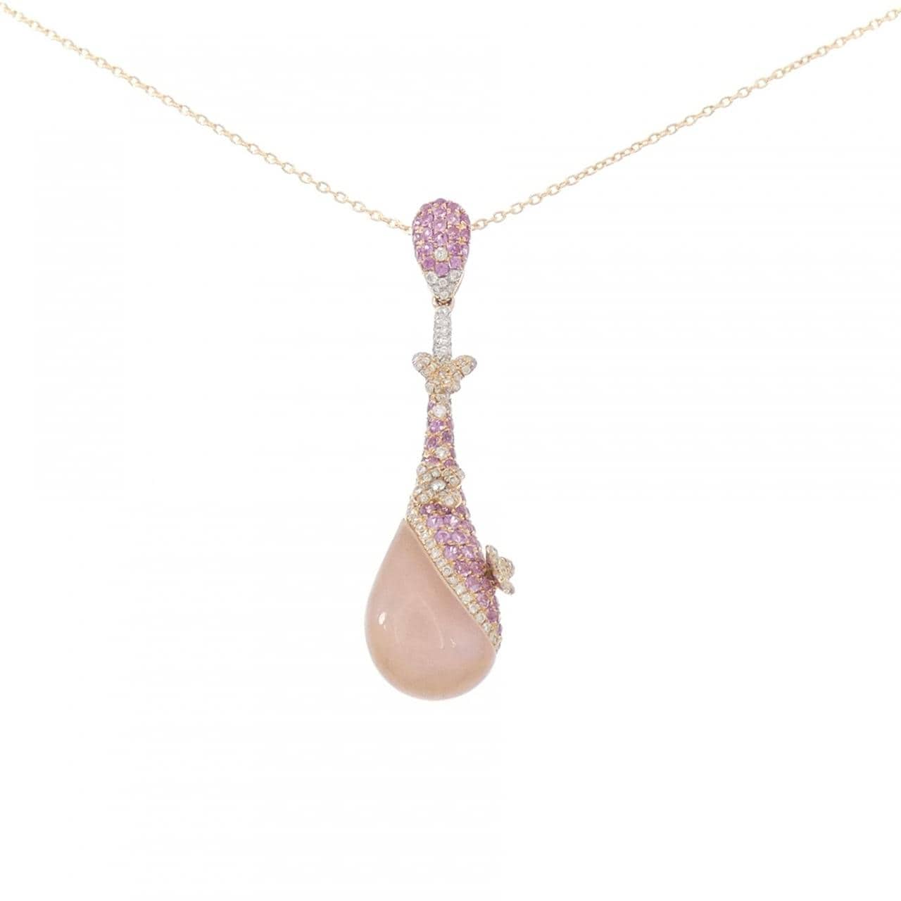 K18PG/18KWG/K18YG Colored Stone Necklace
