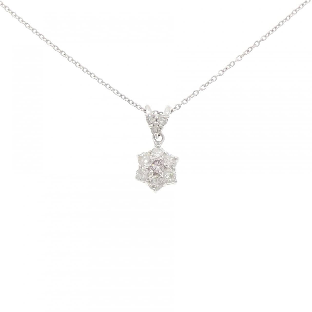 K18WG ダイヤモンド ネックレス 0.5CT