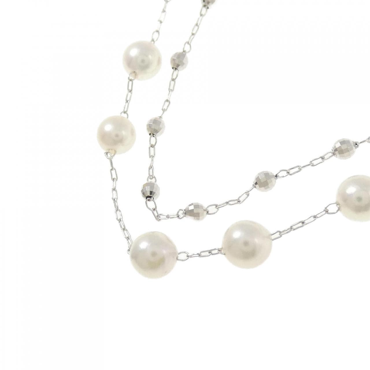 K18WG アコヤパール ネックレス