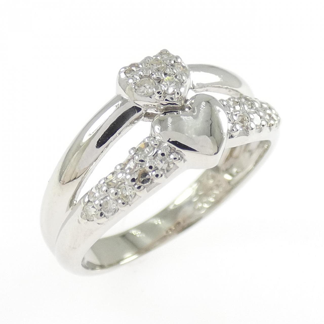 PT900 ハート ダイヤモンド リング 0.22CT