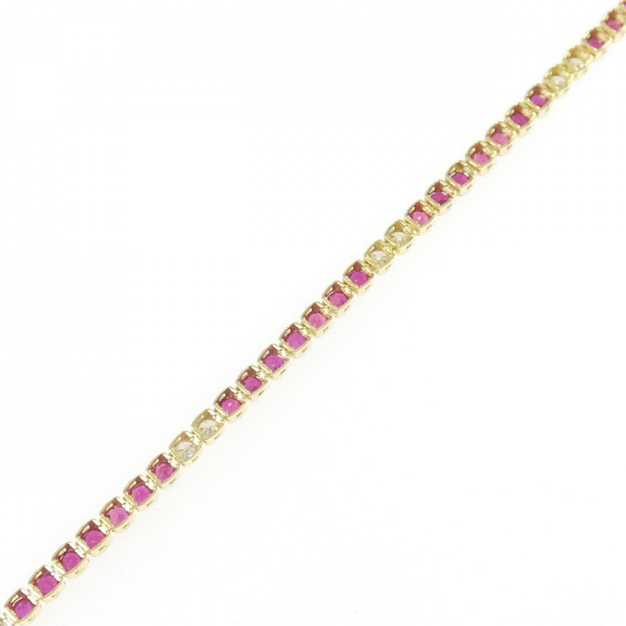 K18YG ルビー ブレスレット 1.00CT