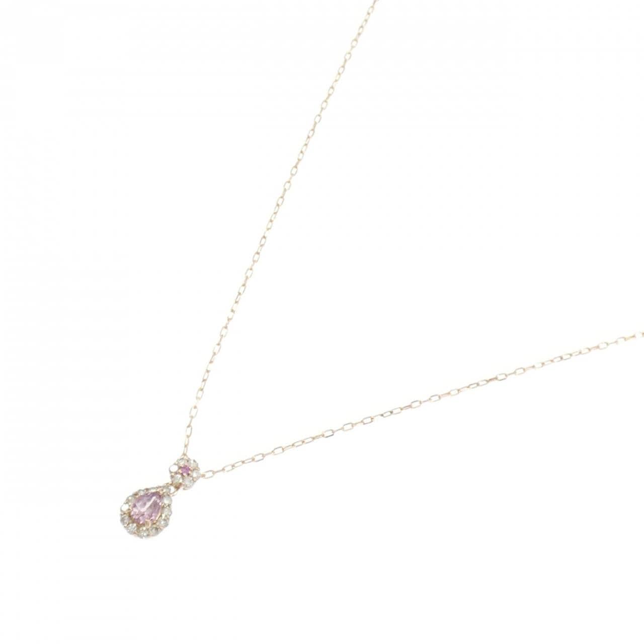 K18PG サファイヤ ネックレス 0.215CT