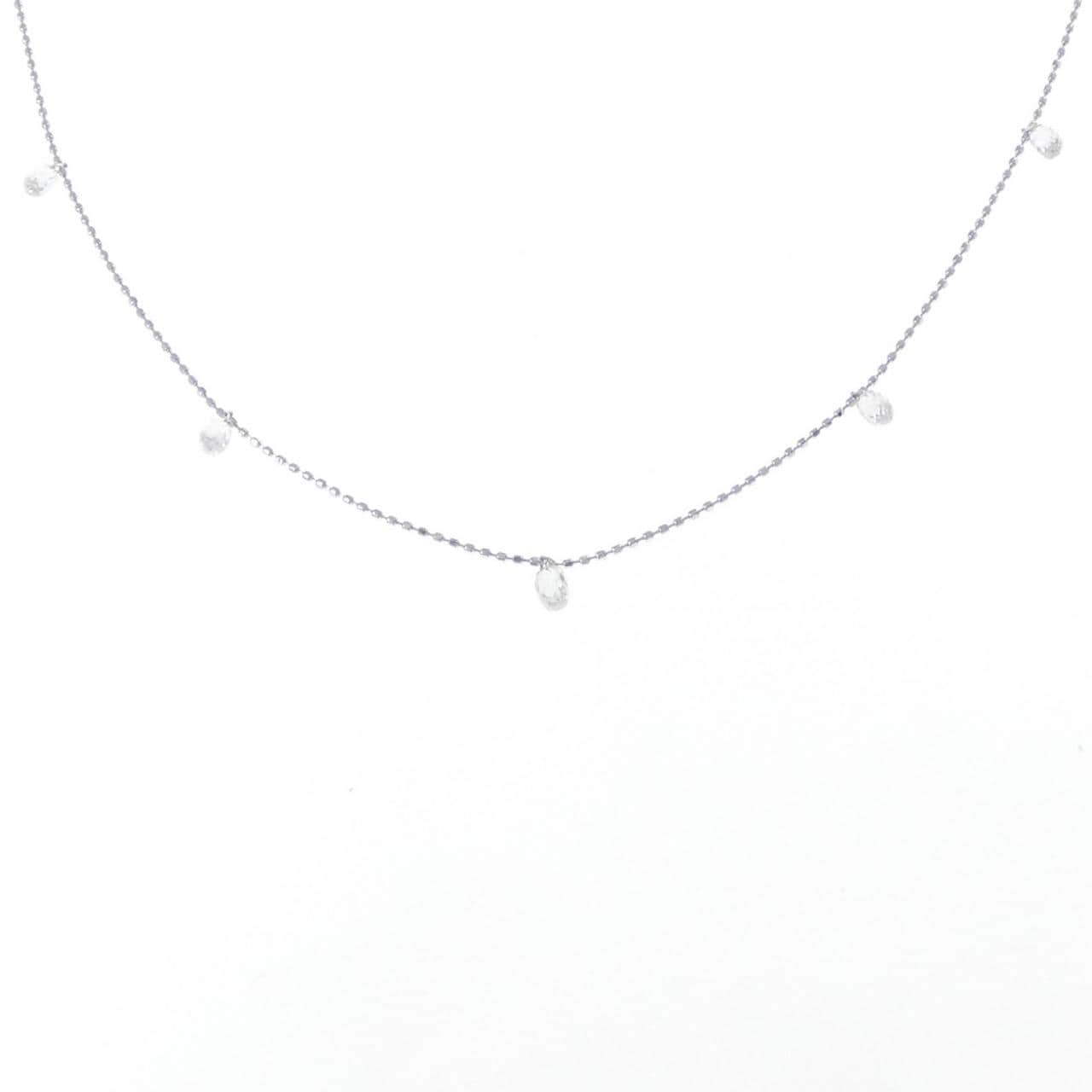 K18WG ダイヤモンド ネックレス 1.00CT