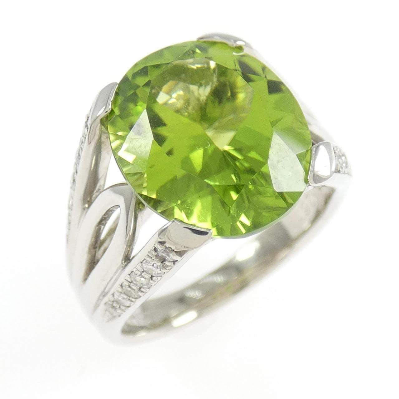 PT900 ペリドット リング 6.54CT