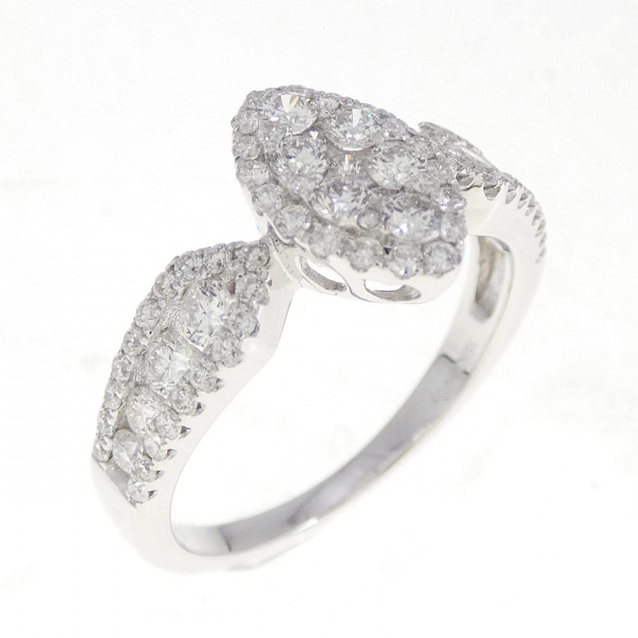750WG ダイヤモンド リング 0.85CT