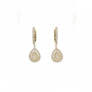 【新品】K18YG ダイヤモンド ピアス 0.86CT