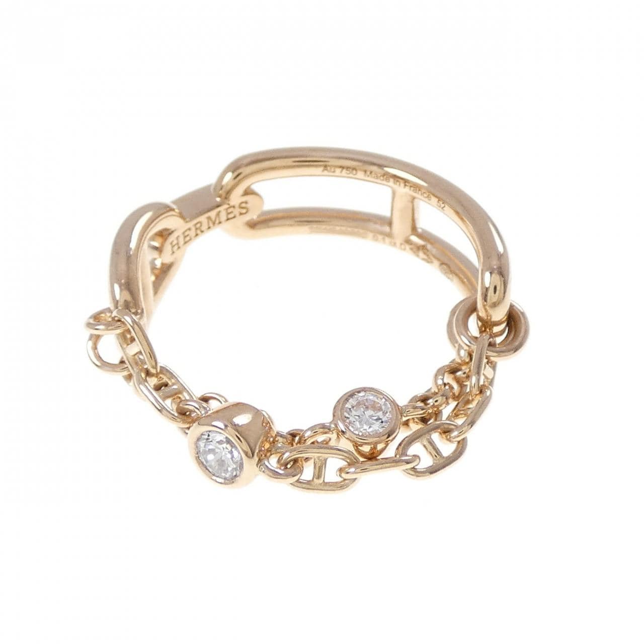 エルメス シェーヌダンクル カオス リング 0.1CT