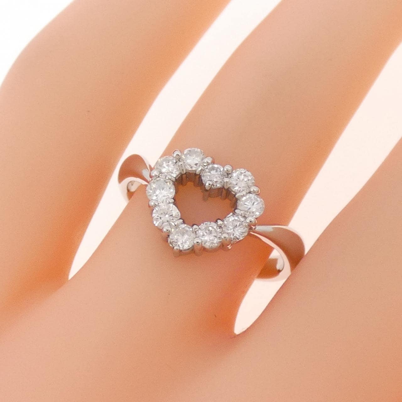 PT ハート ダイヤモンド リング 0.50CT
