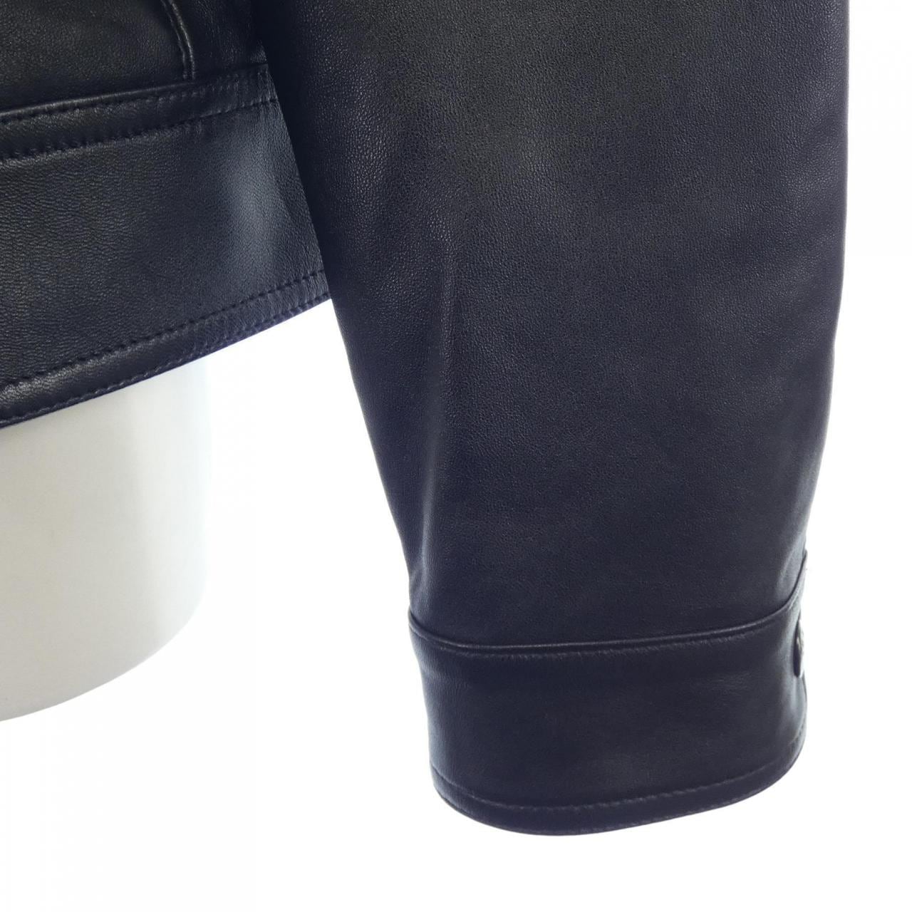 Enmety EMMETI皮革騎士夾克