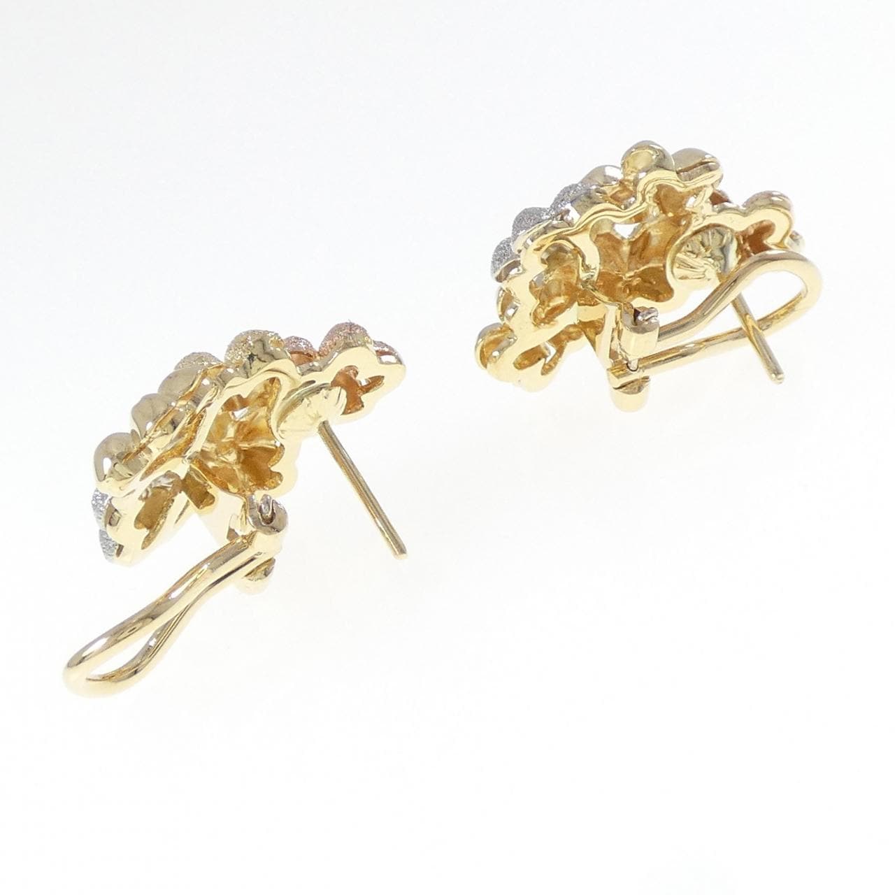750スリーカラー フラワー ピアス