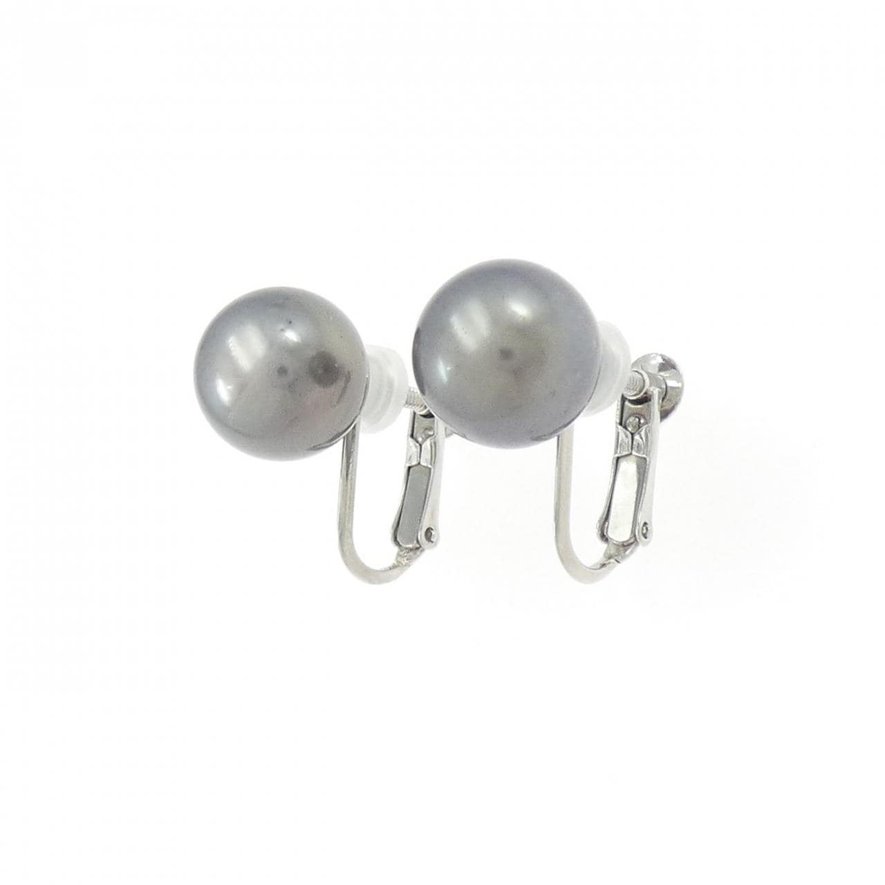 PT850 黒蝶パール イヤリング 10mm