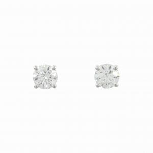 ティファニー ソリティア ピアス 0.82CT 0.80CT H VVS1-2 3EXT