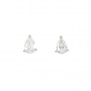 【リメイク】PT900/ST ダイヤモンド ピアス 0.340CT 0.343CT D SI1 ペアシェイプ
