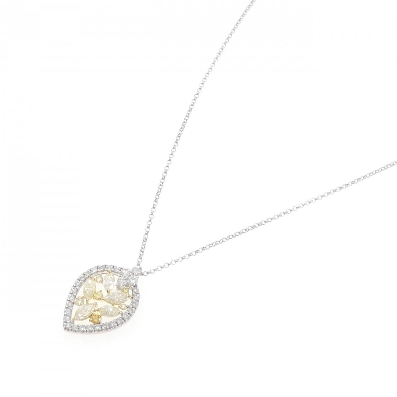 K18WG/K18YG ダイヤモンド ネックレス 1.60CT