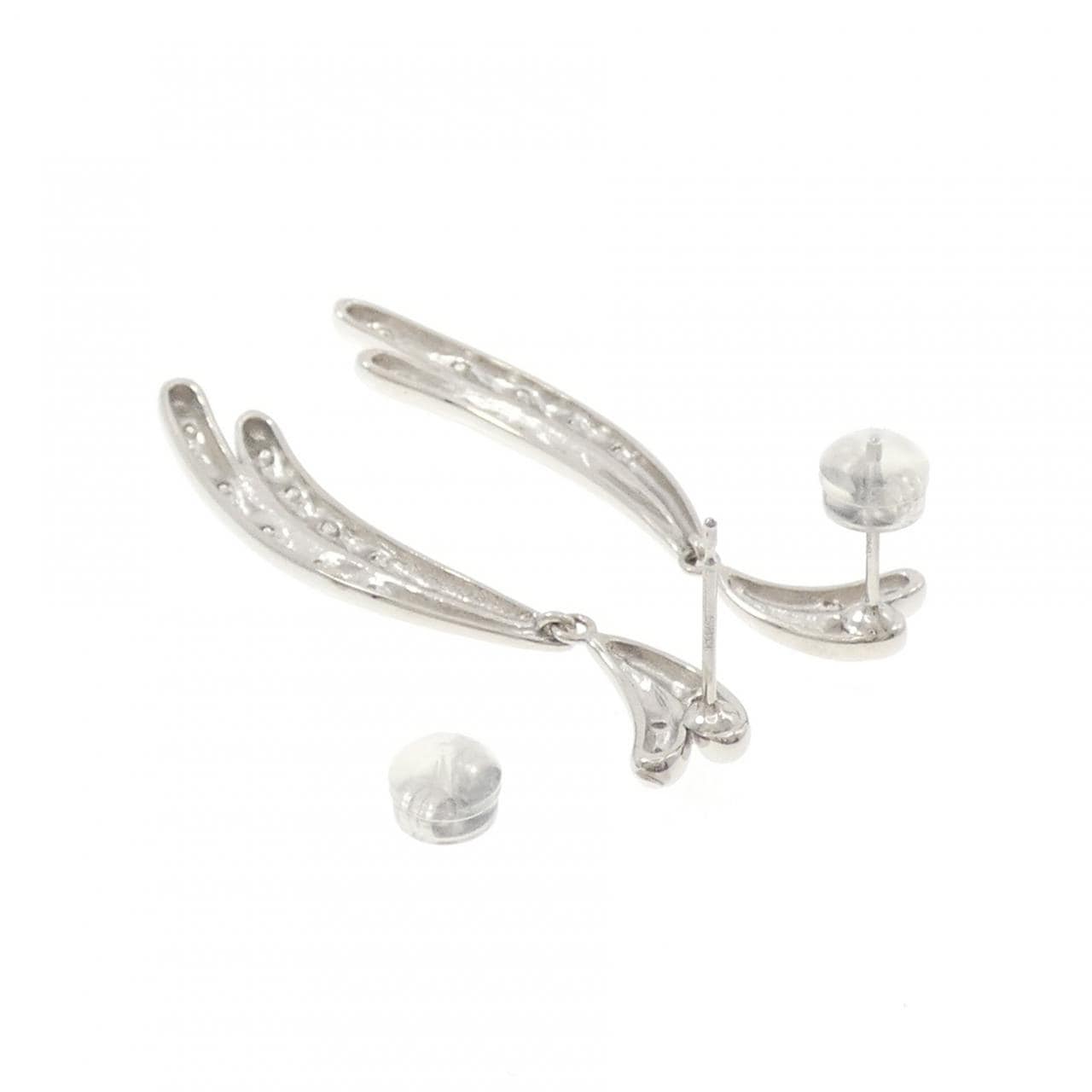 K14WG ダイヤモンド ピアス 0.50CT