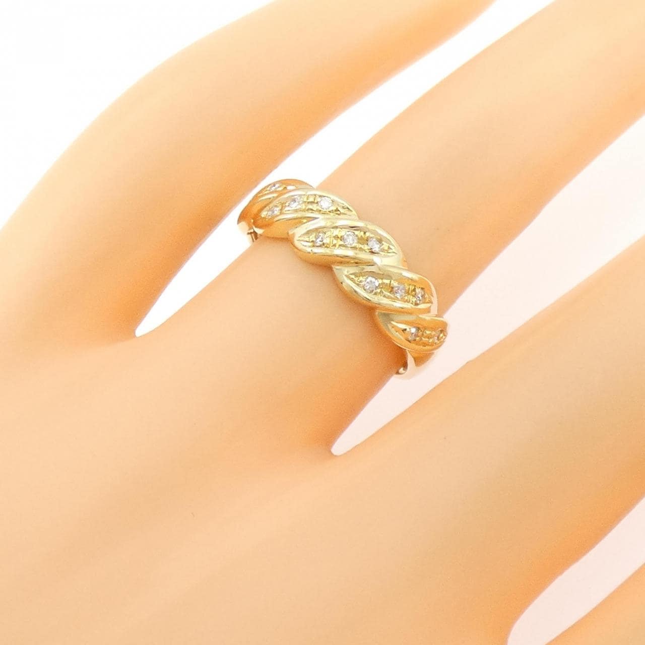 K18YG ダイヤモンド リング 0.07CT