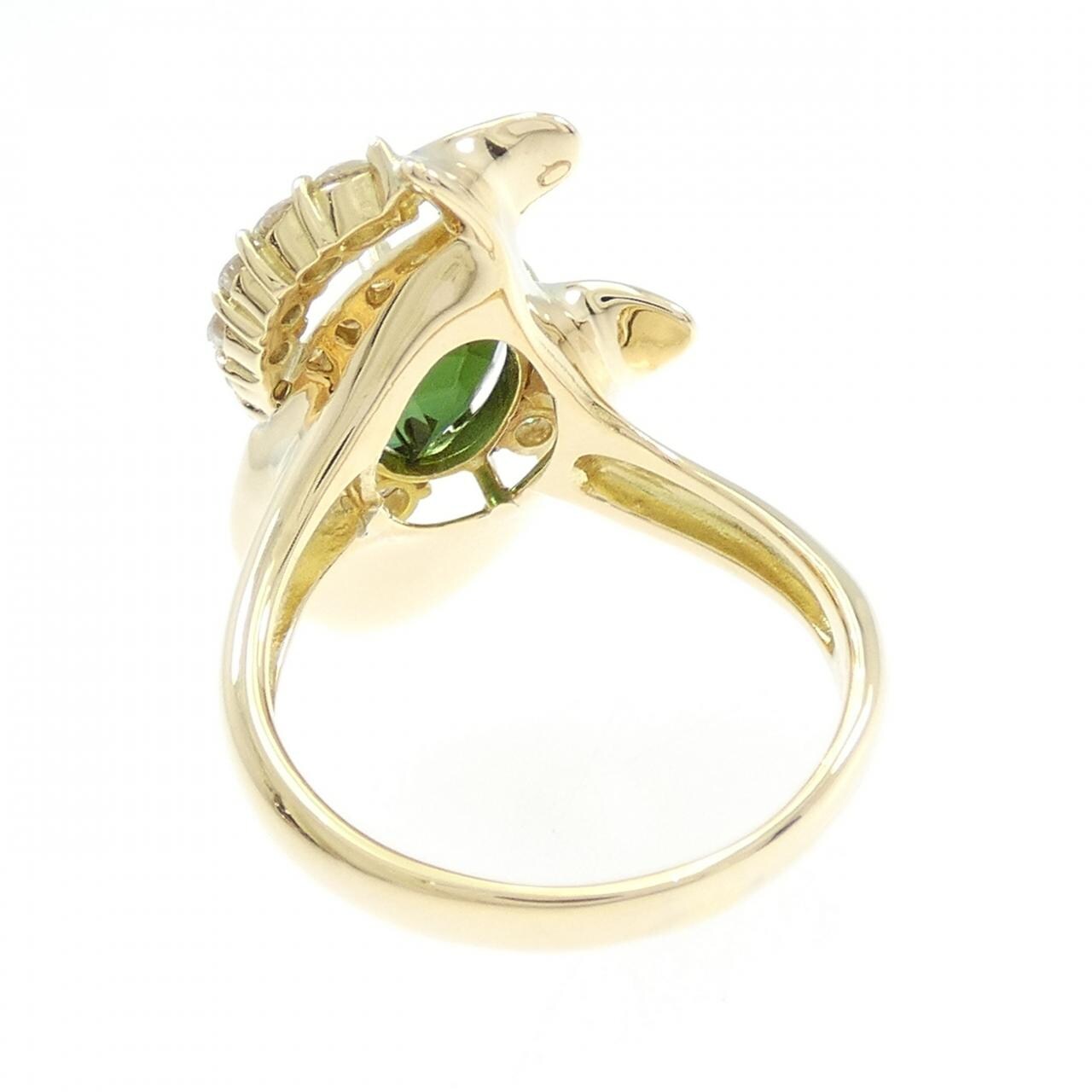 K18YG トルマリン リング 1.62CT