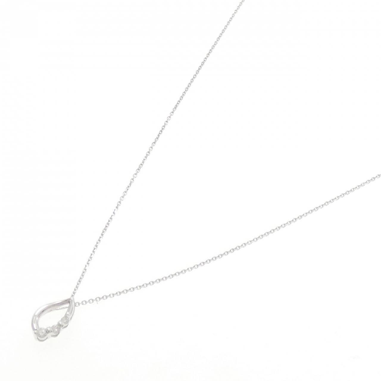K10WG ダイヤモンド ネックレス 0.06CT