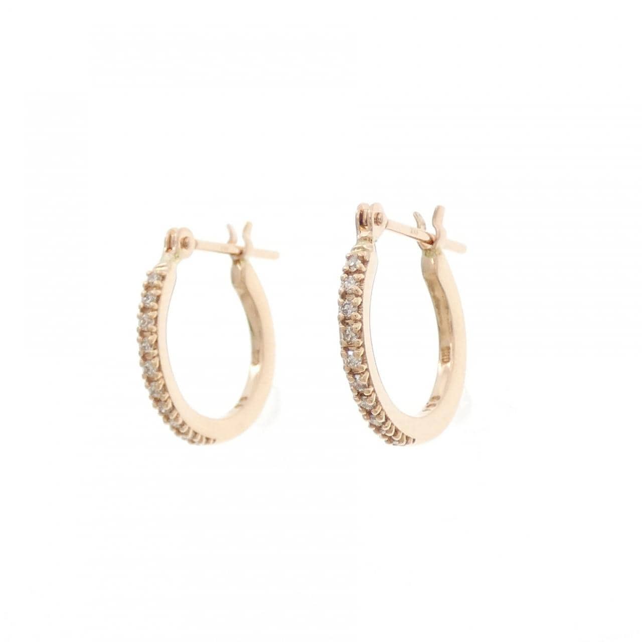 K10PG ダイヤモンド ピアス 0.08CT