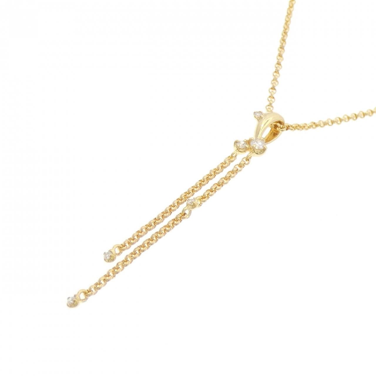 K18YG ダイヤモンド ネックレス 0.07CT