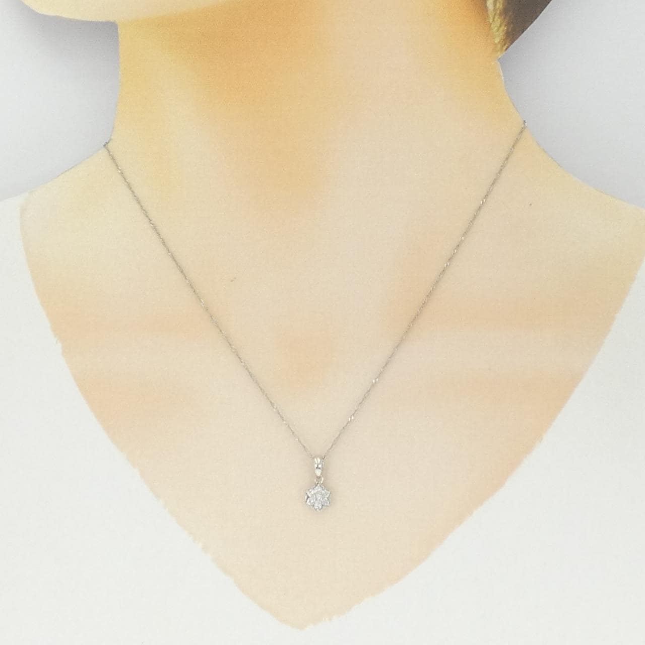PT900/PT850 ダイヤモンド ネックレス 0.23CT