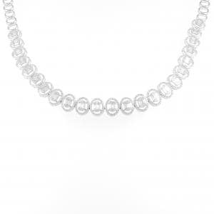 K18WG ダイヤモンド ネックレス 3.59CT