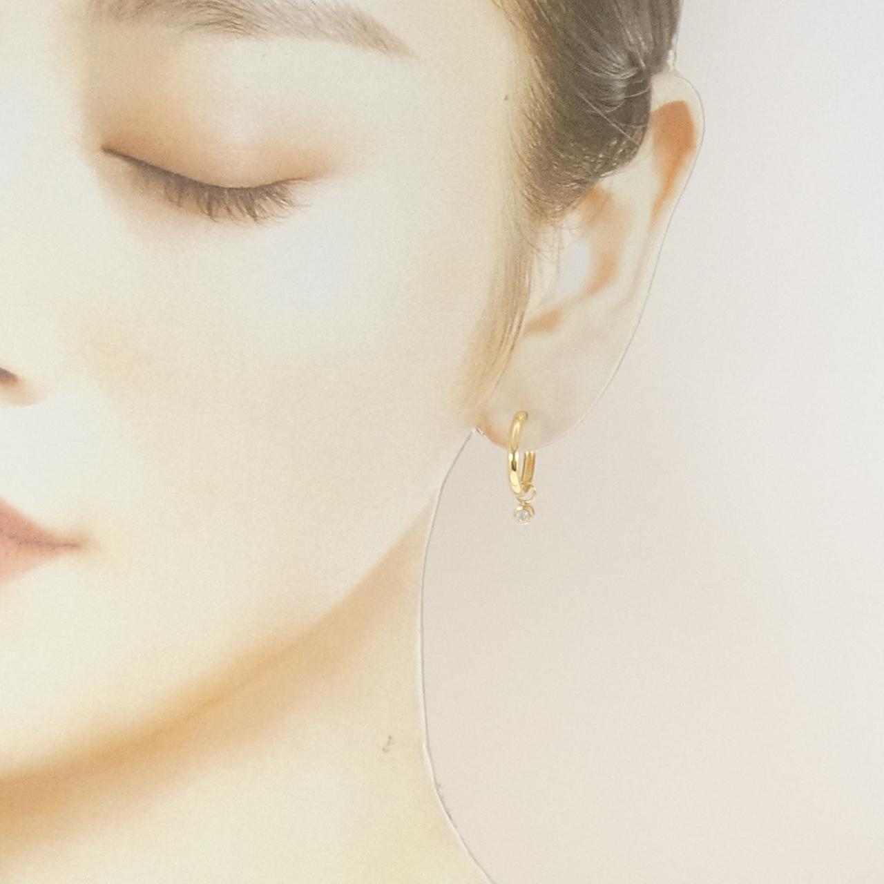 K18YG 2WAY ダイヤモンド ピアス 0.10CT