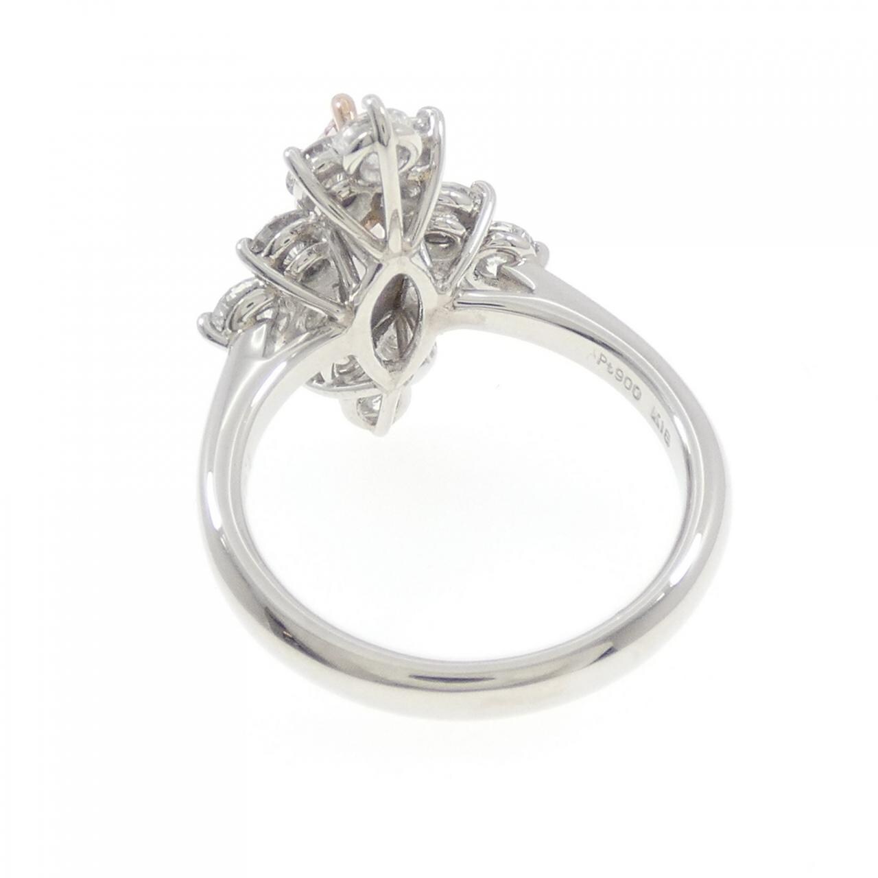 PT/K18PG/K18YG Diamond Ring 0.897CT VLP VS1 Fancy Cut