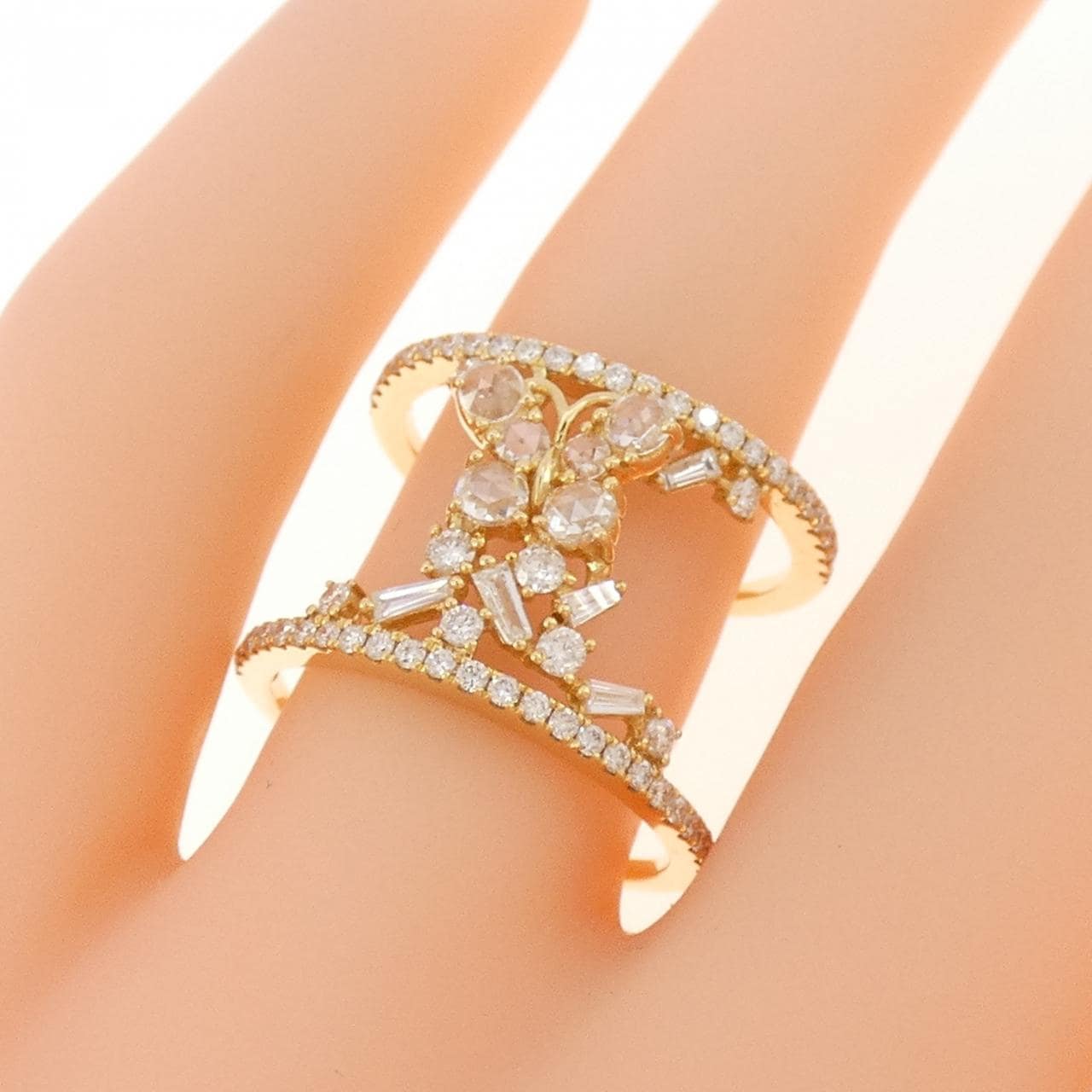 K18YG ダイヤモンド リング 0.75CT