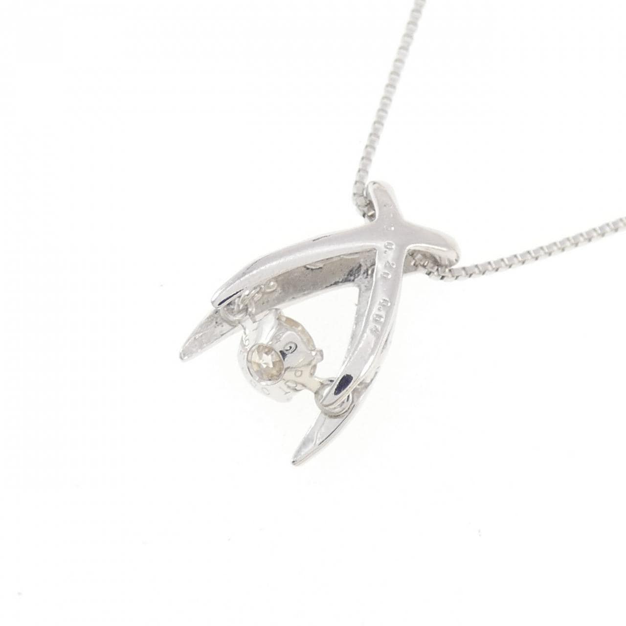 K18WG ダイヤモンド ネックレス 0.20CT