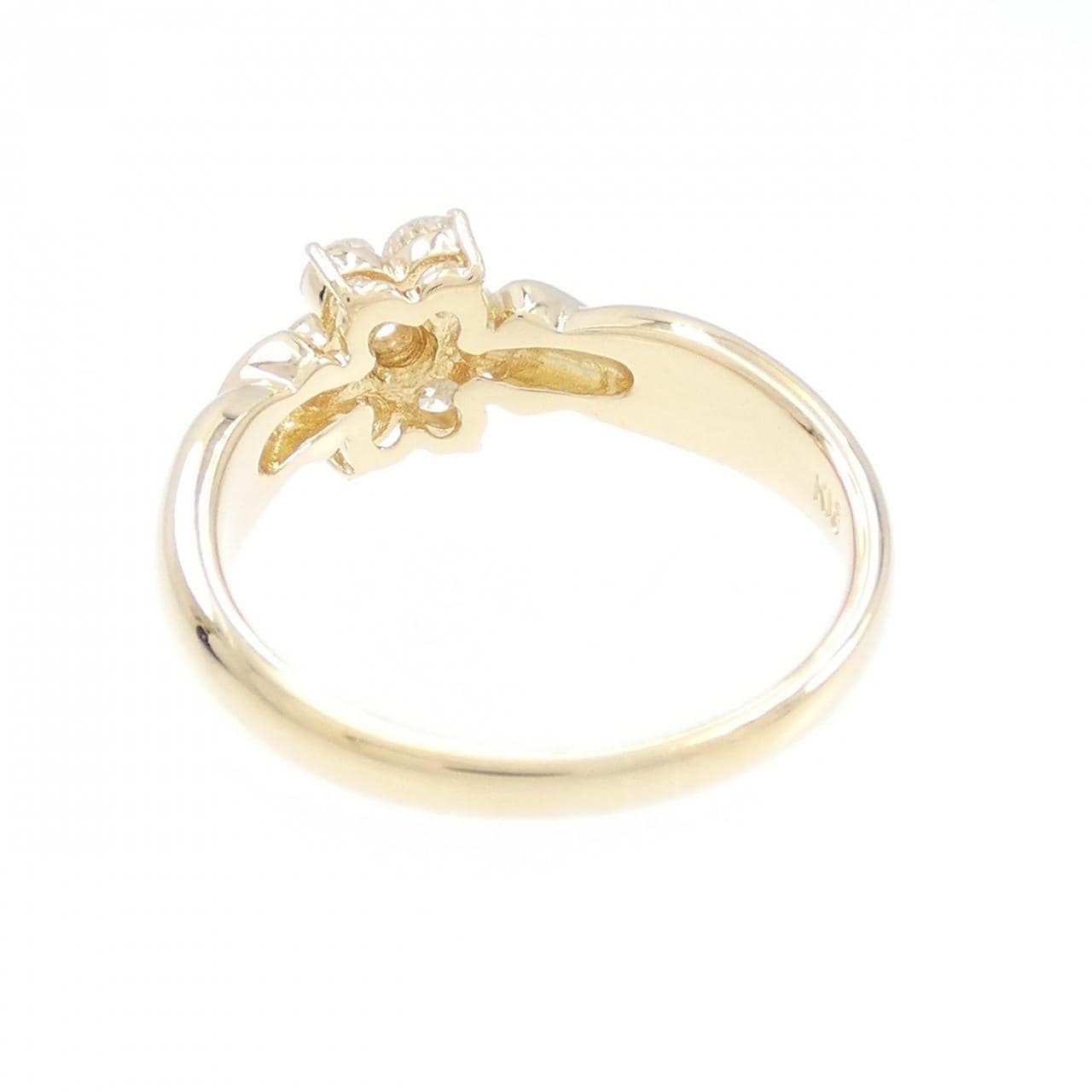 K18YG フラワー ダイヤモンド リング 0.31CT