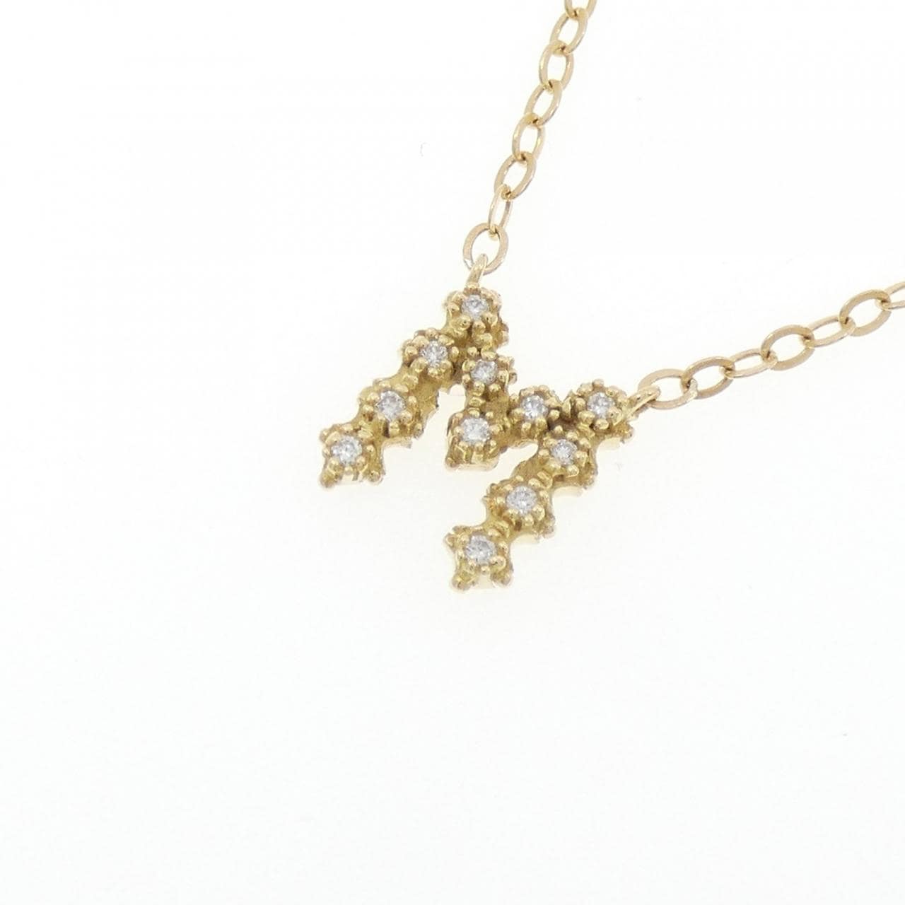 アーカー イニシャル ダイヤモンド ネックレス