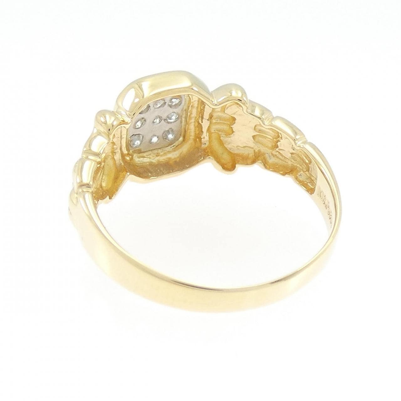 K18YG/PT900 ダイヤモンド リング 0.10CT