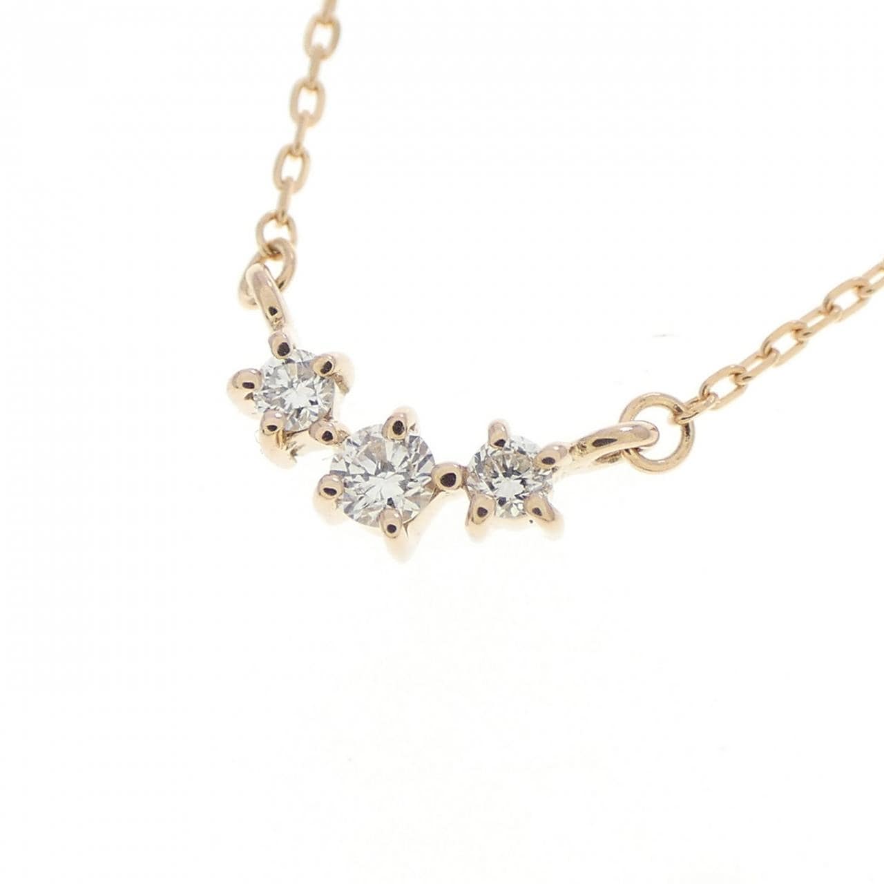 K18PG ダイヤモンド ネックレス 0.06CT