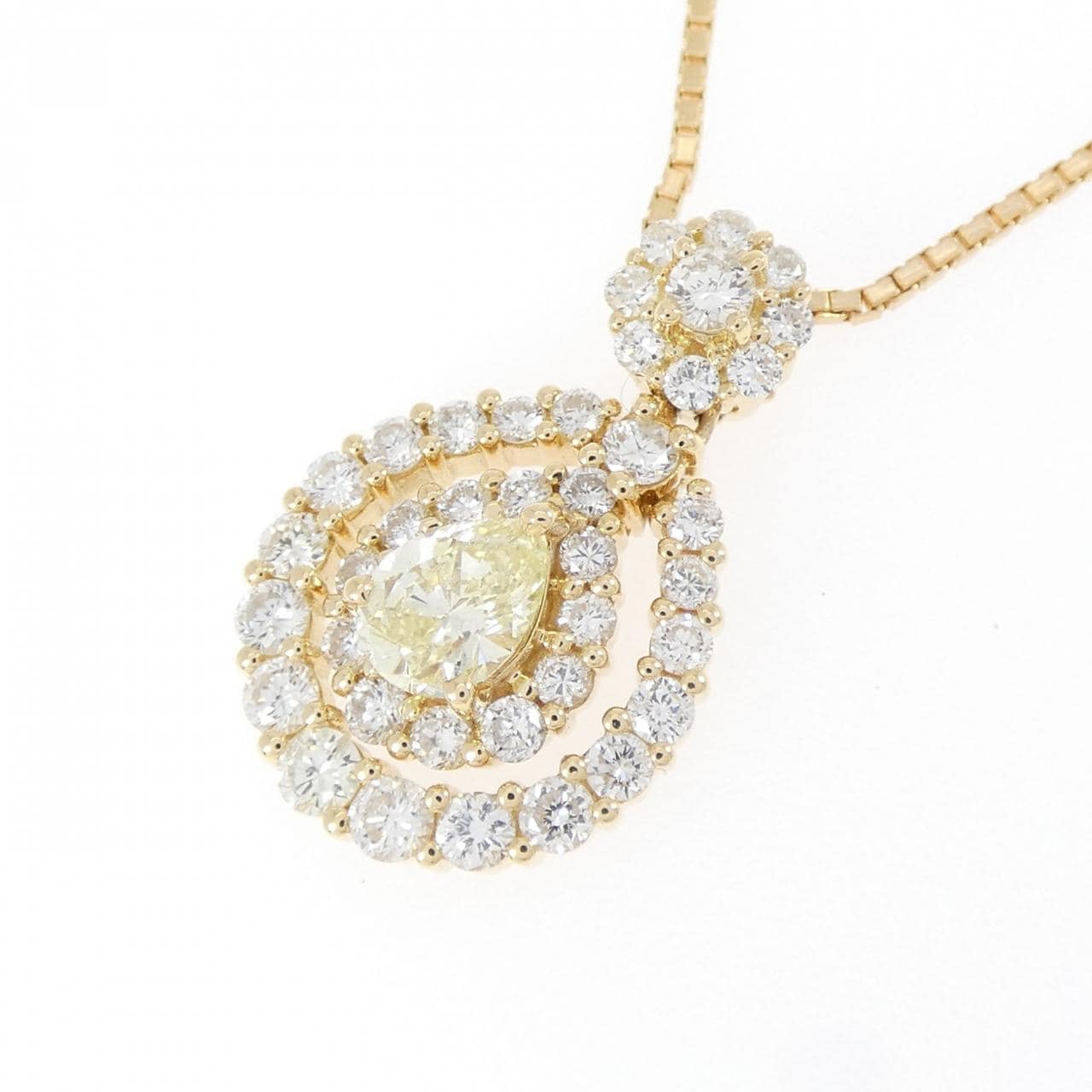K18YG ダイヤモンド ネックレス 0.39CT