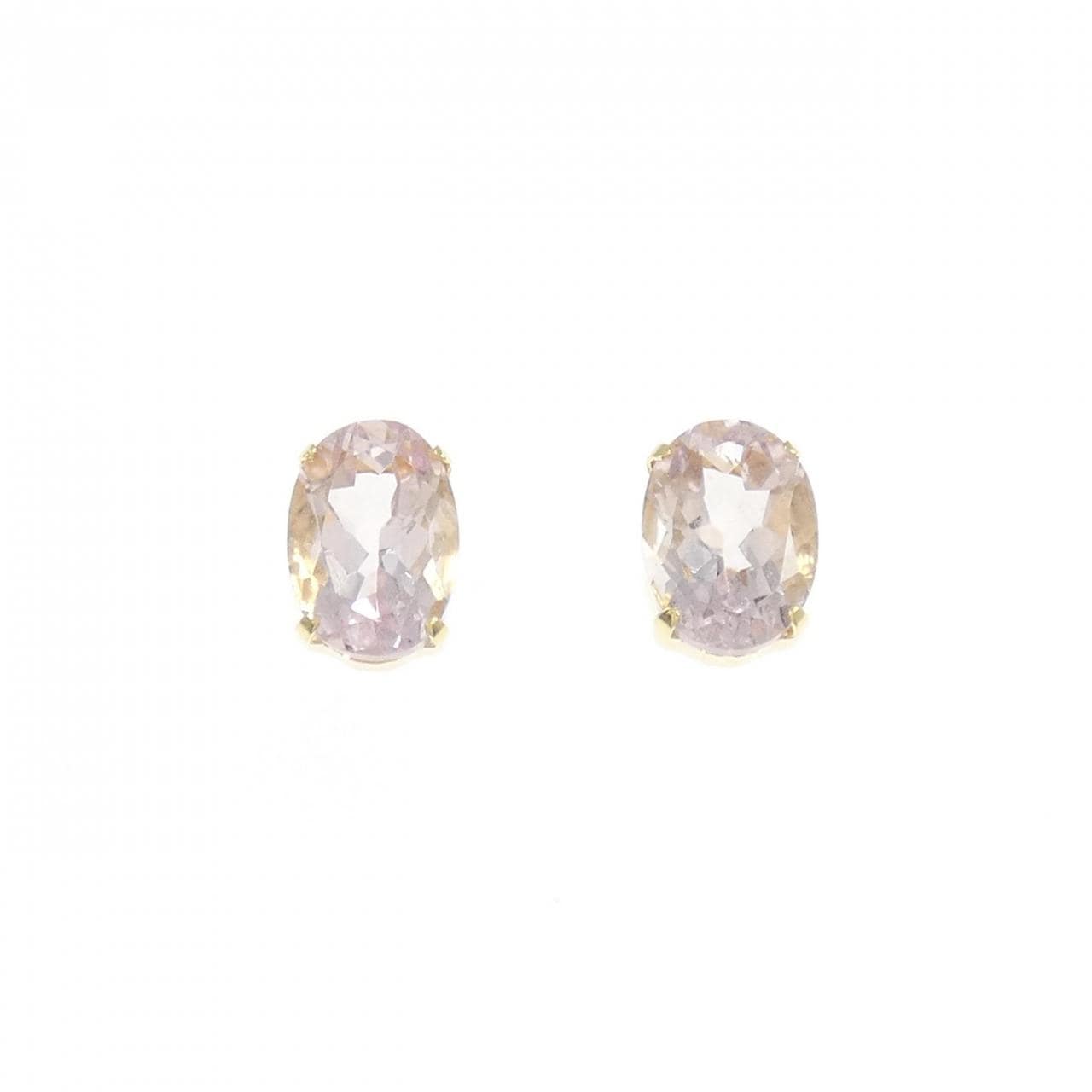 K18YG モルガナイト ピアス 1.73CT