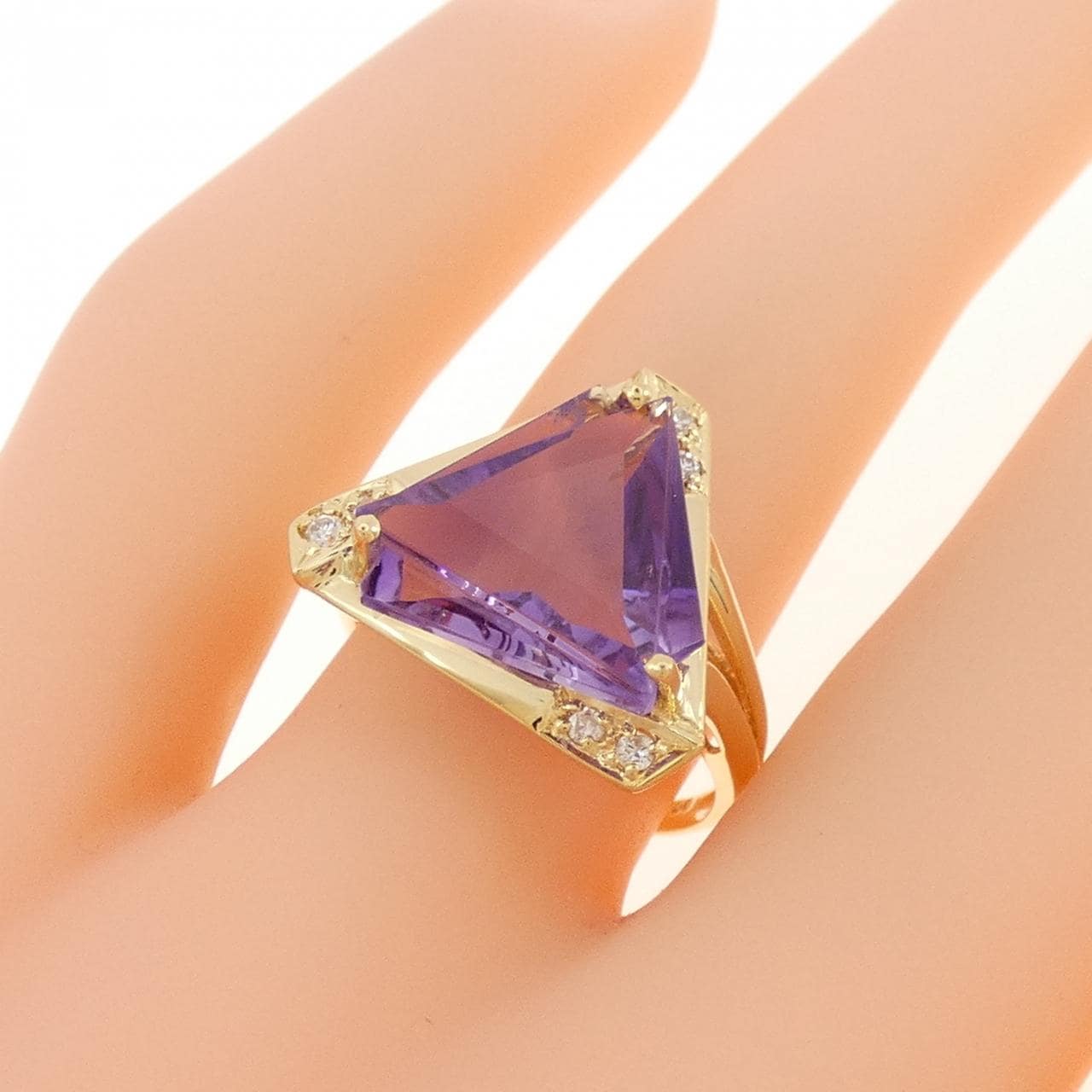 K18YG紫水晶戒指6.00CT