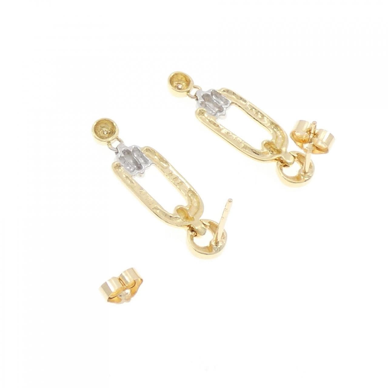 K18YG/K18WG ダイヤモンド ピアス 0.04CT