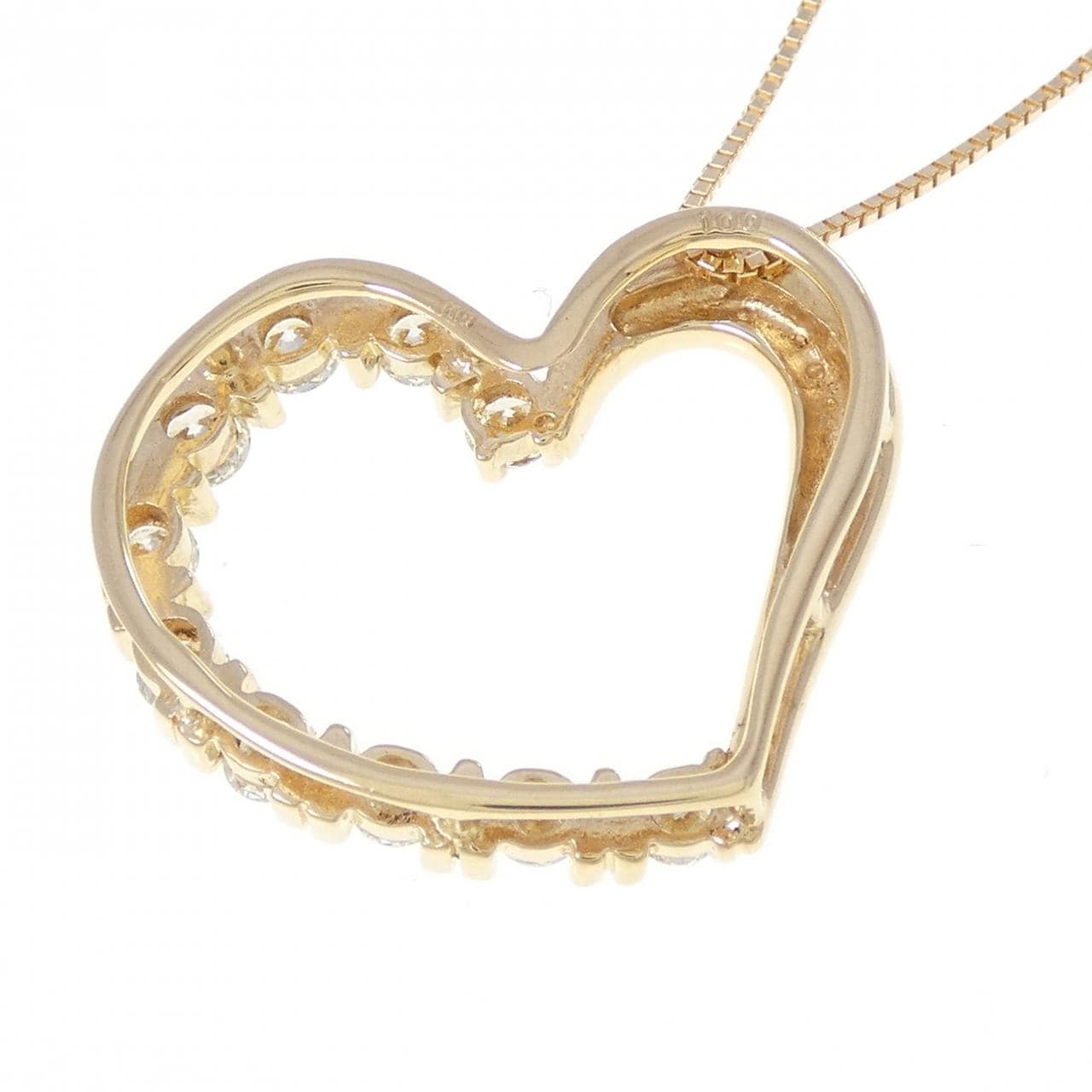 K18YG ハート ダイヤモンド ネックレス 1.00CT