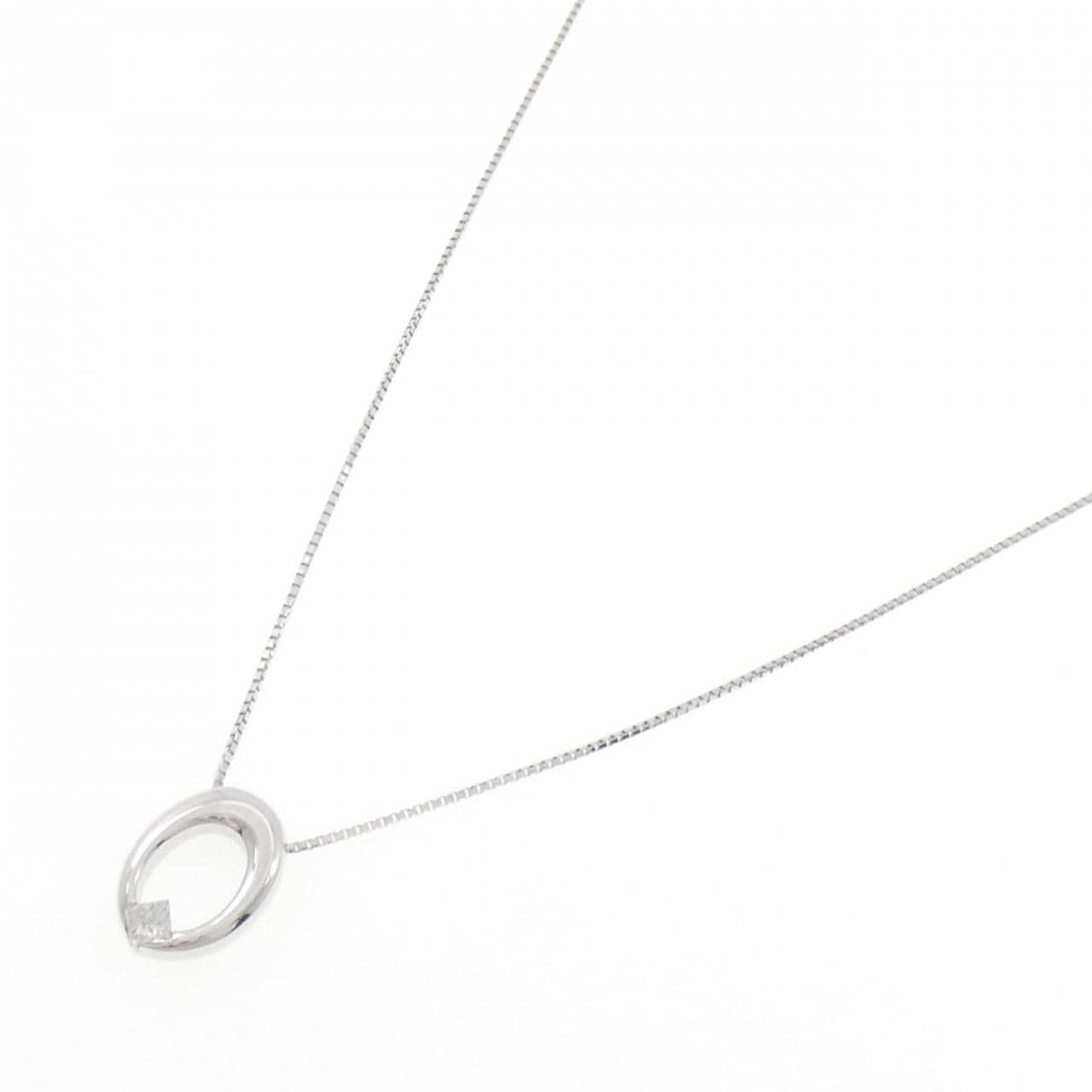K18WG ダイヤモンド ネックレス 0.10CT