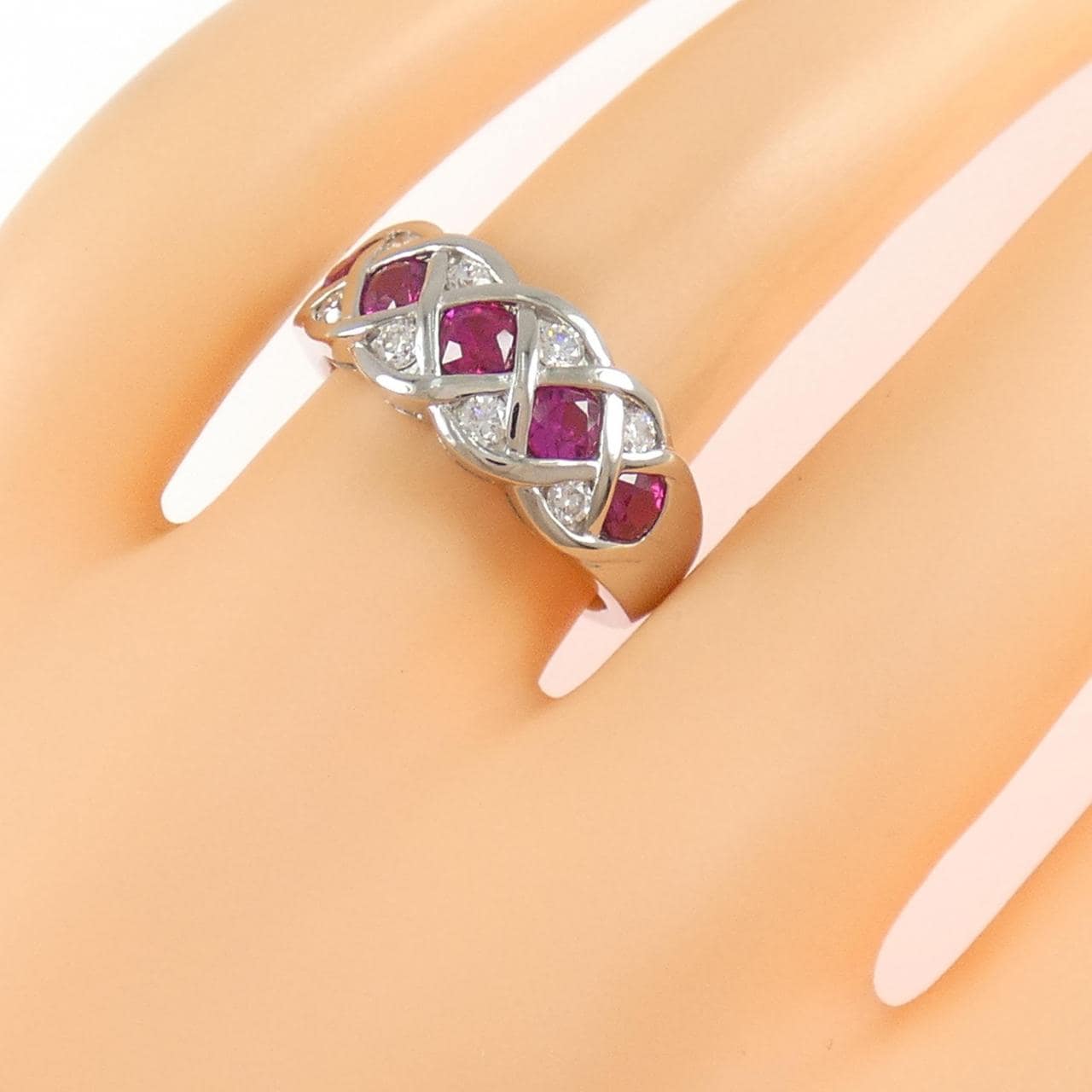PT900 ルビー リング 0.96CT