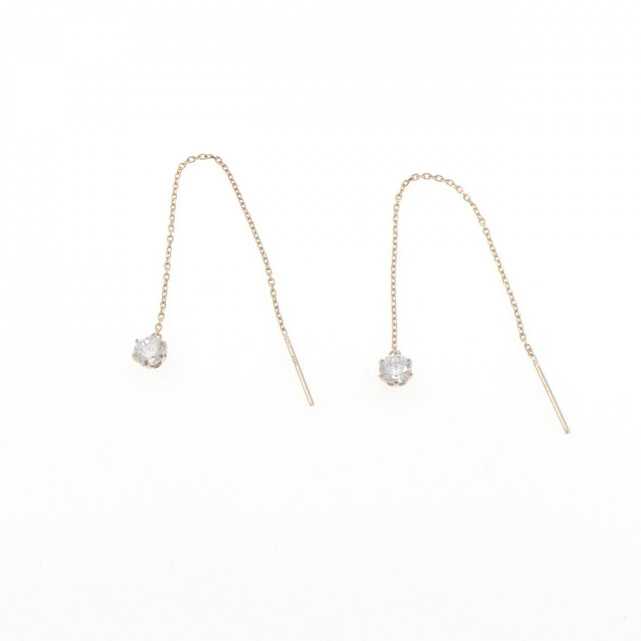 K18PG キュービック ピアス