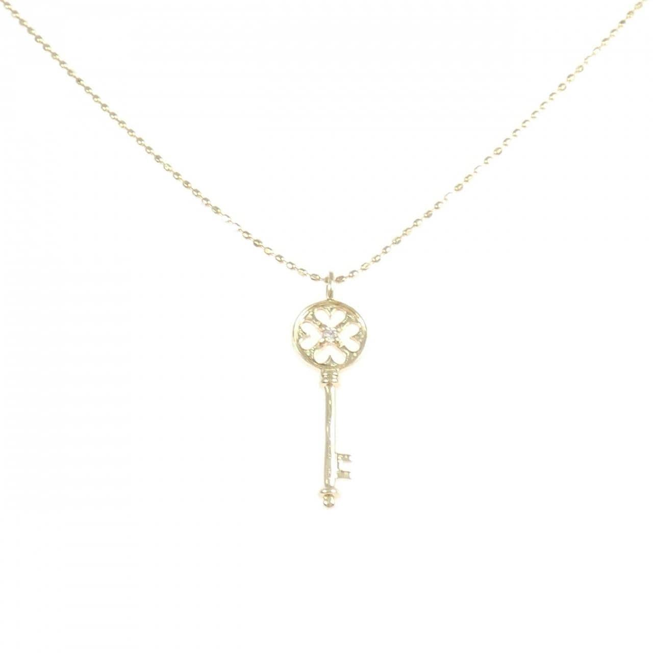 K10YG キー ダイヤモンド ネックレス 0.01CT