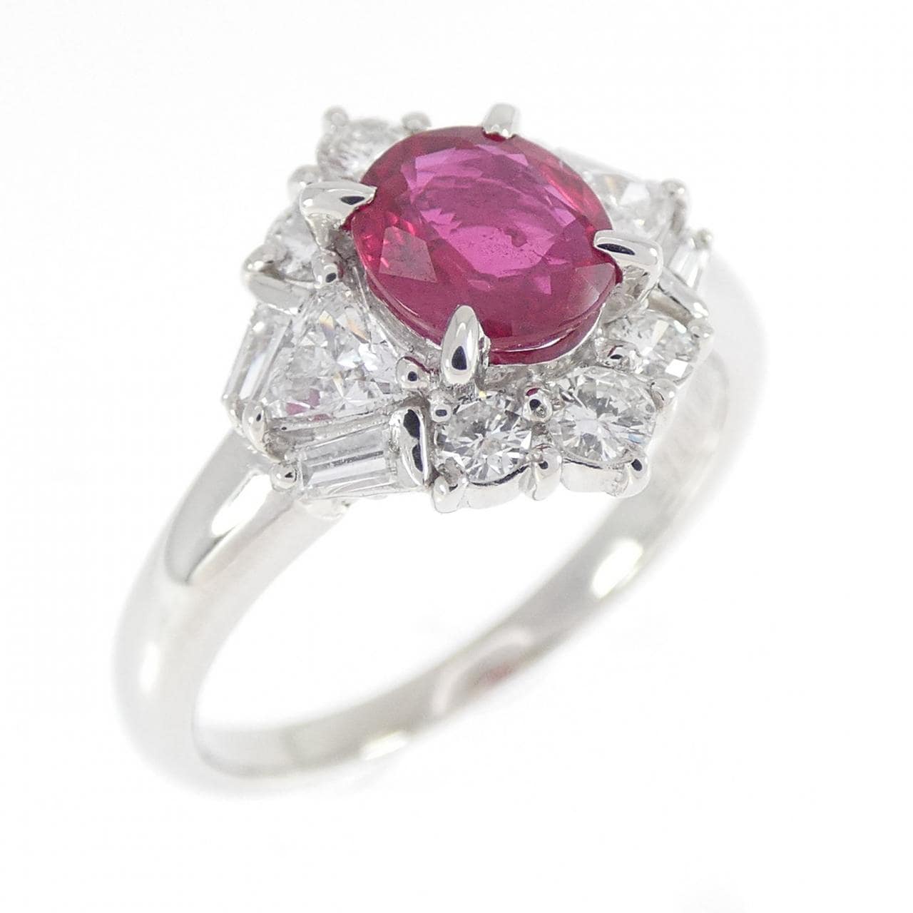 PT900 ルビー リング 0.76CT