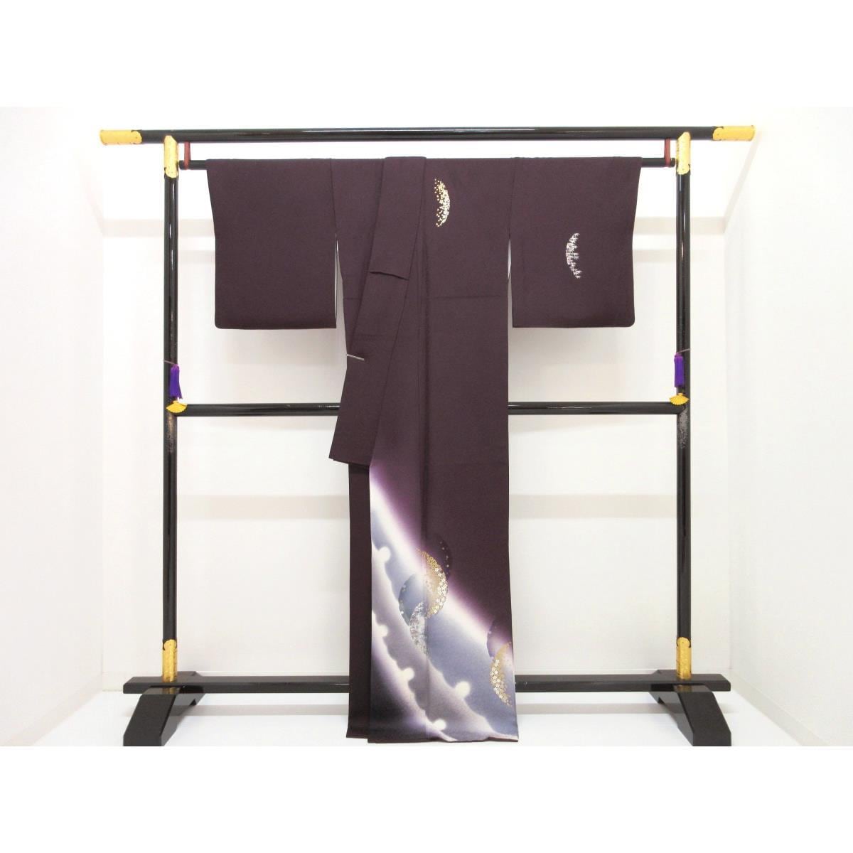 訪問着　友禅金彩加工　ボカシ染