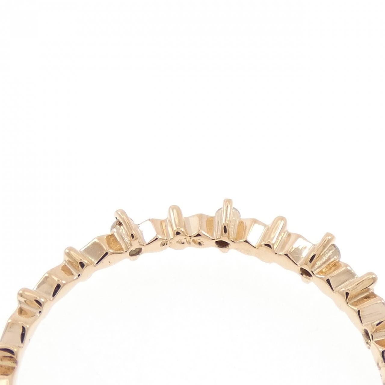 アガット K18PG リング 0.05CT