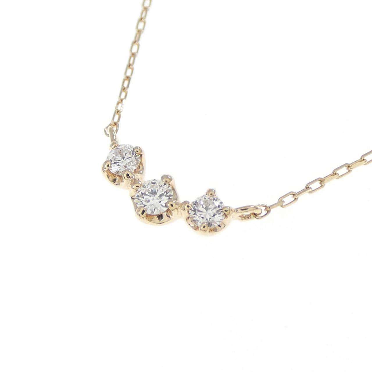 K10YG ダイヤモンド ネックレス 0.068CT