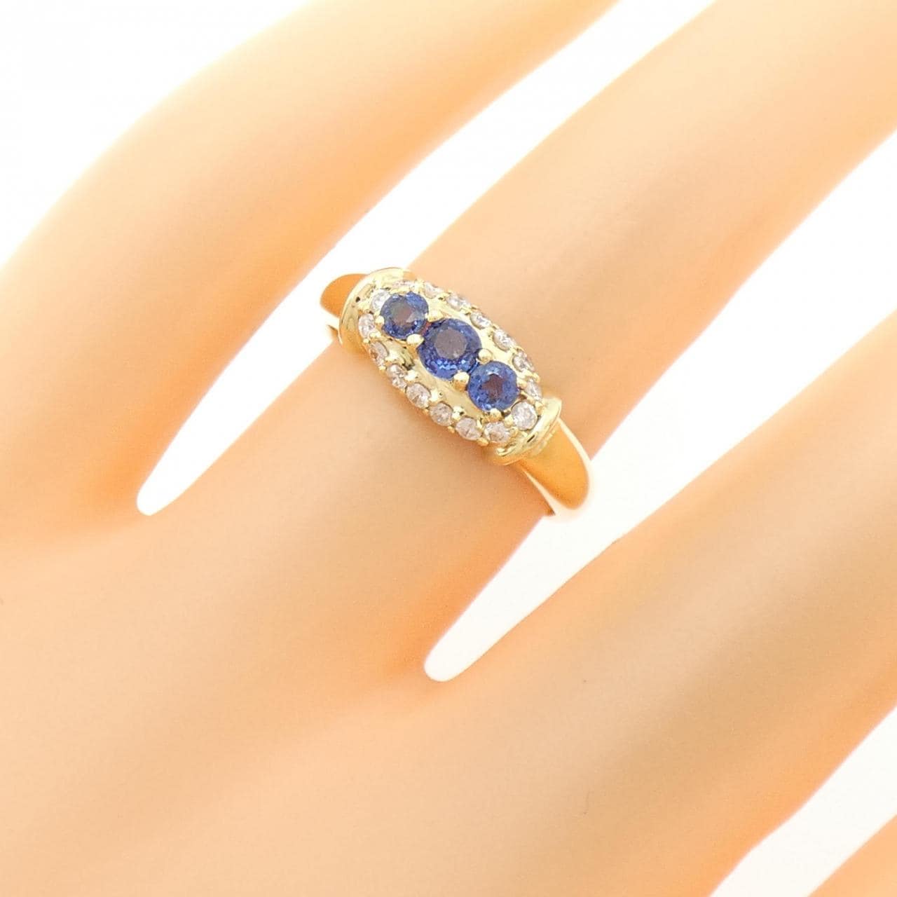 K18YG蓝宝石0.39CT