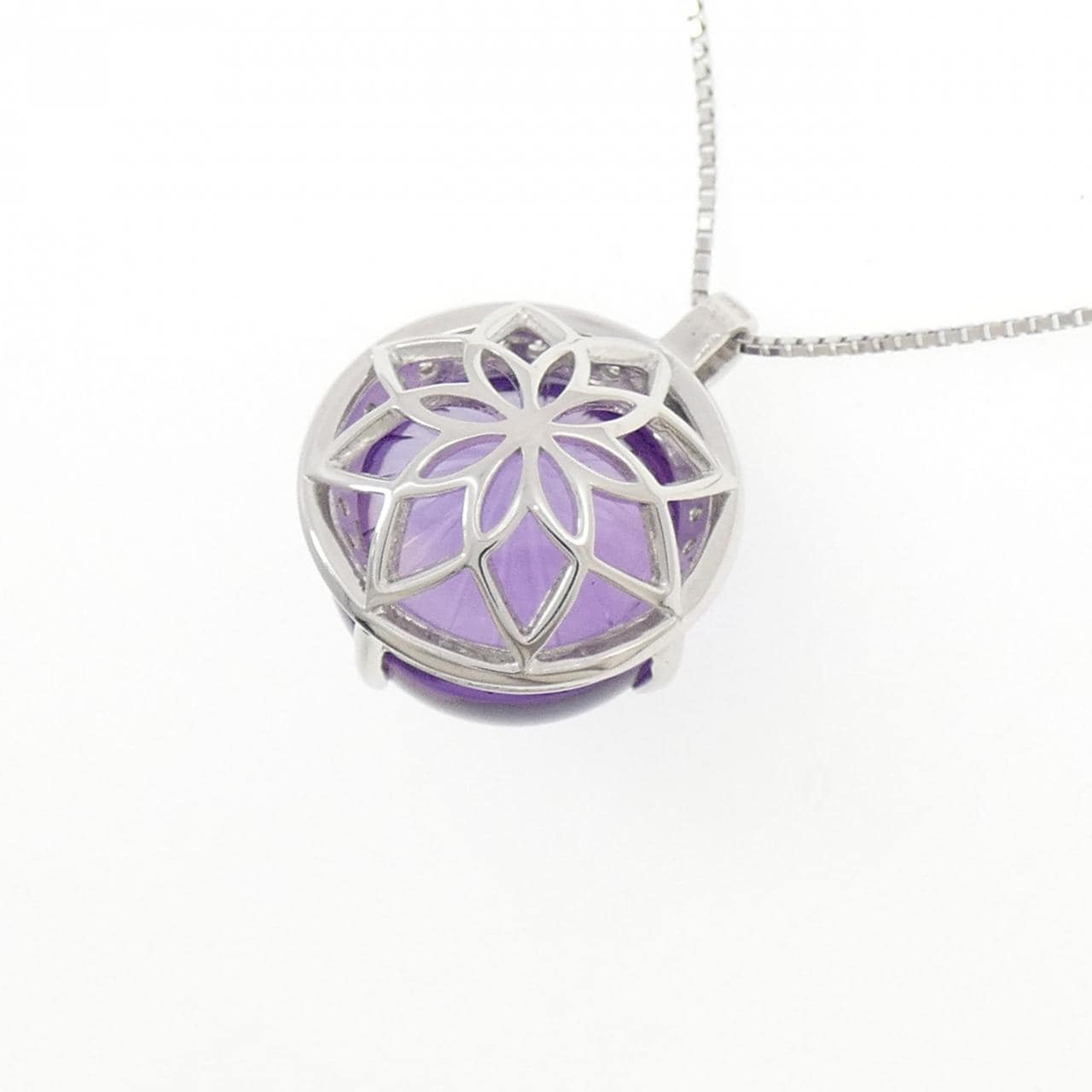 K18WG アメジスト ネックレス 16.96CT